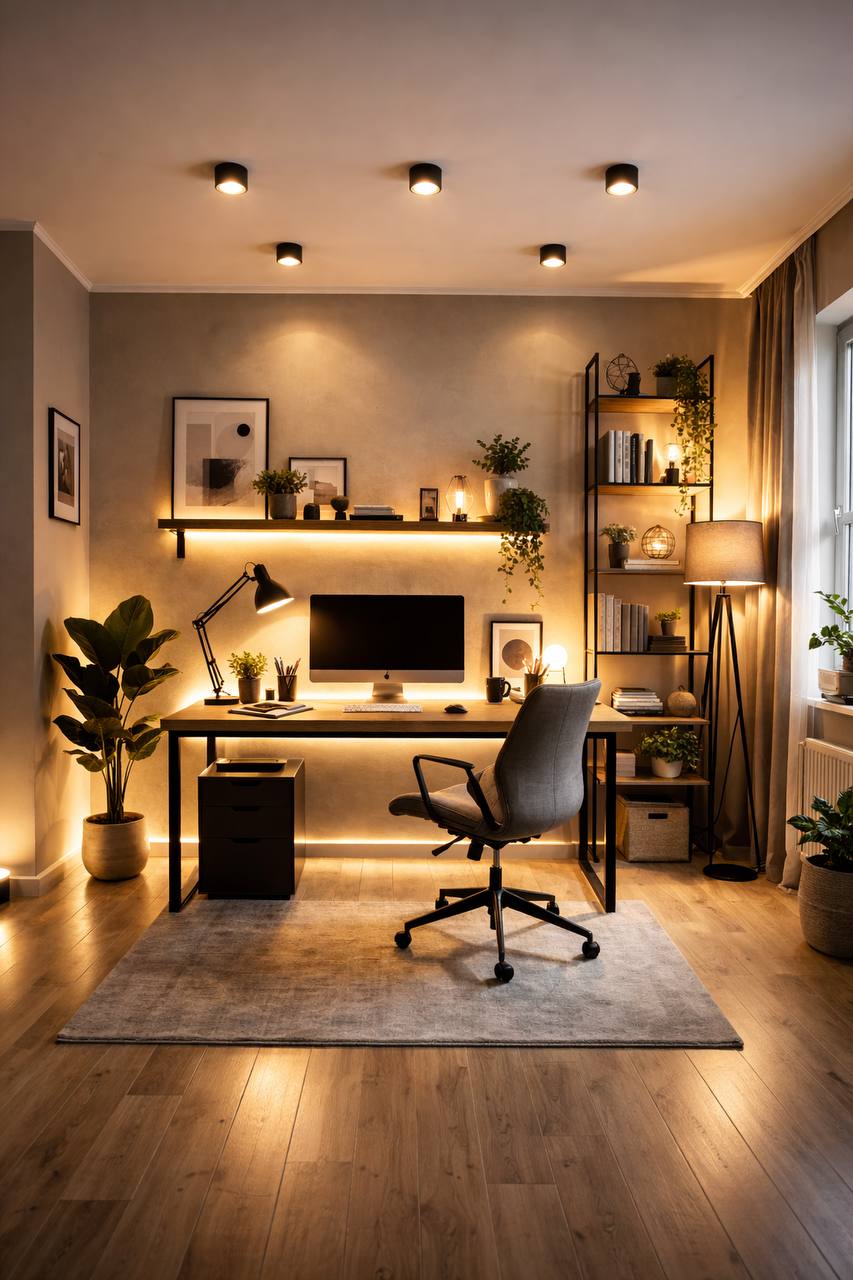 Home Office Ceiling Lighting Ideas That Reduce Glare